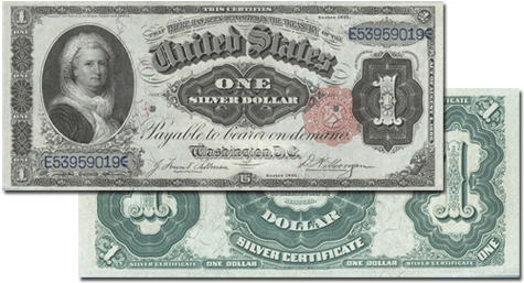 US 1891 $1 "Martha Washington"